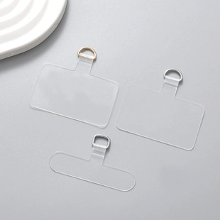 Patch Universale Trasparente in TPU per Cordino da Telefono Con Anello a D in Metallo per Accessorio Connettore
