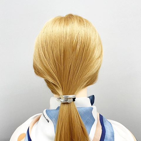 Coleteros De Aleación De Metal Cuerda Elástica Para El Cabello Soporte Para Cola De Cavallo De Alta Elasticidad Para Mujer Moda Minimalista