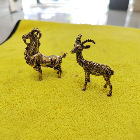 Statuette Di Pecora In Lega Placcata Ottone Rétro Statua Di Ariete Antica Ornamenti Da Scrivania Per Casa E Ufficio