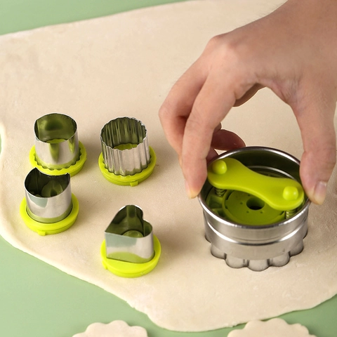 Cortador De Galletas De Acero Inoxidable Molde Para Bizcochos Con Mango De Plástico Para Hornear DIY Herramientas De Cocina Forma Hueca