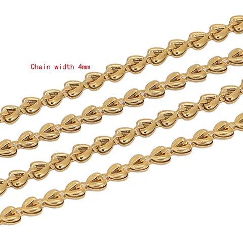 Stainless Steel Heart Link Chain DIY Jewelry Making Findings Necklace Accessories Double Layer Hearts Ins Style Gold Steel Color