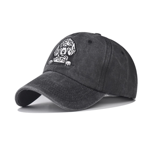 Gorra De Béisbol Retro De Algodón Lavado Bordado Perro Gato Ajustable Protección Solar Dad Hat Para Hombre Mujer