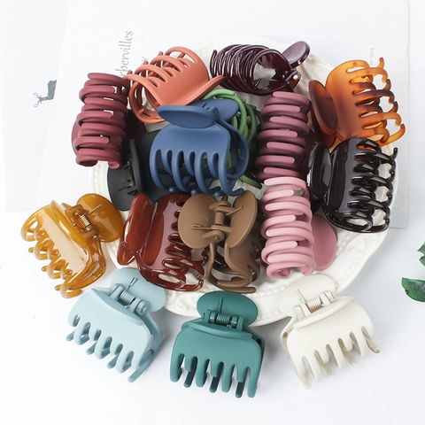 Matt Und Glänzend Kunststoff Haarkralle Klein Minimalistisch Pendeln Styling Werkzeug Für Frauen