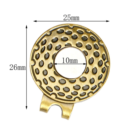 Clip Magnetica Per Cappello Da Golf Marcatore Di Palline Lega Di Zinco Motivo Rotondo Accessorio Sportivo Per Golfista Regalo