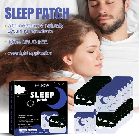 EELHOE Cerotto per il Sonno Rilassante Notturno alla Lavanda e Camomilla Melatonina Naturale Aiuto per il Riposo Profondo
