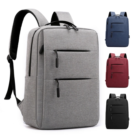 Business Laptop Backpack Nylon Water Resistant USB Charging Port Travel School Casual Simple Fashion Unisex Bag