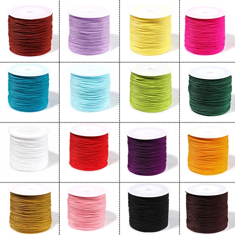 Braided Cotton Thread Chinese Knot Cord For Jewelry Making Handcrafted Bracelet DIY String Fine Spool Colorful Accessory