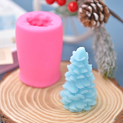 Weihnachtsbaum Silikonform 3D Tannenzapfen Textur Für DIY Kerzen Kuchendekoration Handgefertigte Seife Wiederverwendbar