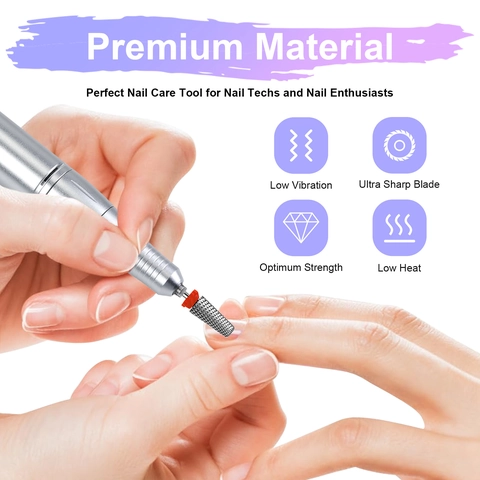 Punta Fresa Unghie Lega Tungsteno Multifunzionale Universale Per Rimozione Smalto Gel Manicure Strumento