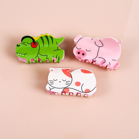 Süße Tier Essigsäure Haarspange Kawaii Schwein Krokodil Katze Design Styling Zubehör Für Frauen Mädchen Ins Stil