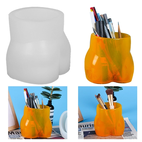 3D Menselijk Lichaam Vorm Siliconen Mal Voor DIY Hars Gieten Bloempot Penhouder Make-Up Borstel Houder Artistiek Creatief