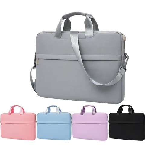 Maletín Para Portátil Oxford Impermeable Bolso Antigolpes Con Correa Para Carrito Y Bandolera Extraíble Para Negocios