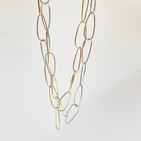Minimalist 925 Sterling Silver Paperclip Chain Necklace For Women Geometric Oval Link Choker Jewelry