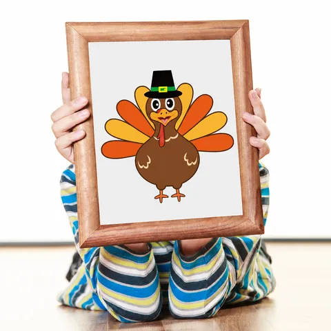 Set de Pegatinas de Expresión de Pavo de Acción de Gracias DIY para Niños Juegos de Fiesta Pegatinas Educativas Infantiles