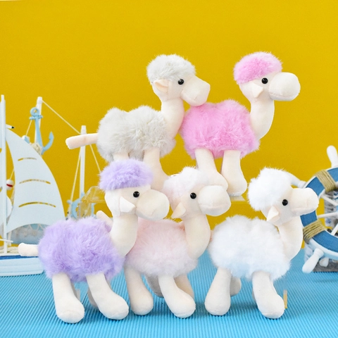 Cute Desert Camel Plush Pendant Soft Stuffed Animal Doll Bag Charm Keychain For Women Kids Gift