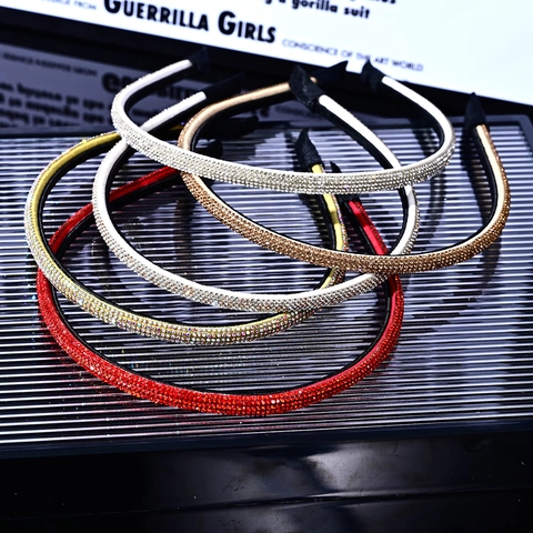 Cerchietto Sottile Con Strass Luccicanti Cerchio Per Capelli In Cristallo Elegante Accessori Per Capelli Stile Coreano Donna