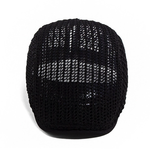Mesh Flat Cap Zomer Ademend Polyester Ivy Hoed Voor Heren Dames Zonnescherm Verstelbaar Retro Baret