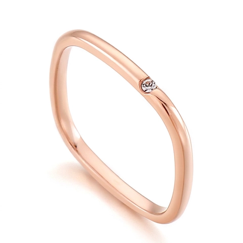 Orecchini Minimalisti in Acciaio Inossidabile a Forma di Quadrato per Donna Strass Geometrici Sottile Anello in Metallo Lucido Gioielli