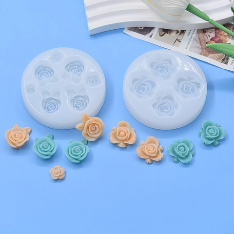 Rosenblüten Silikonform 3D DIY Blumendesign Für Kuchen Fondant Schokolade Harz Handwerk Backen Dekoration Weich