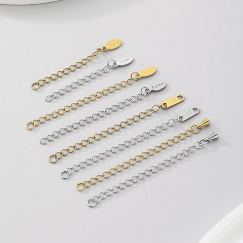 Roestvrijstalen Verlengketting Vacuüm Verguld 18K Goud DIY Sieraden Connector Voor Ketting Armband