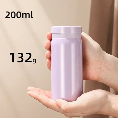 Mini Portable Vacuum Flask 304 Stainless Steel Water Bottle Leakproof Double Wall Pocket Cup For Travel Office