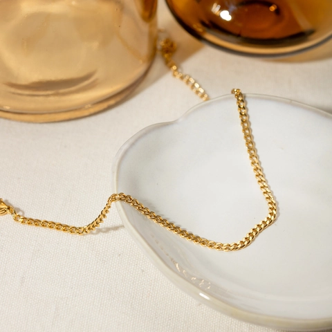 Tobillera De Acero Inoxidable Para Mujer Chapado En Oro De 18K Cadena Cubana Serpiente Perla Artificial Sol Joyería Elegante De Playa
