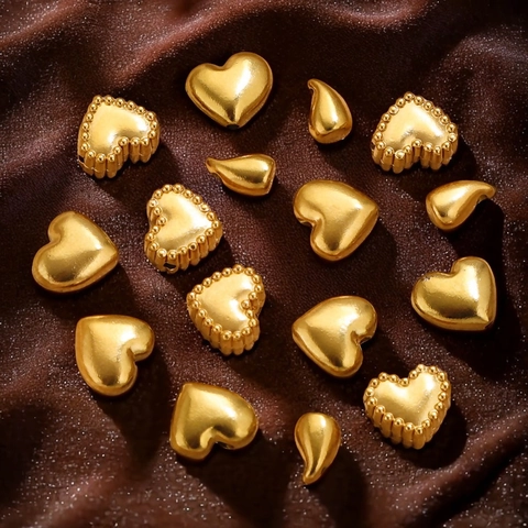 Cuentas Espaciadoras De Acero Inoxidable Corazón Estrella Mariposa Trébol Para Fabricación Joyas DIY Pulido Accesorios