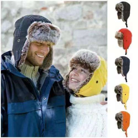 Trapper Hat Winter Ushanka Bomber Hat With Faux Fur Lining Windproof Ear Flaps Warm Thickened For Men Women Outdoor
