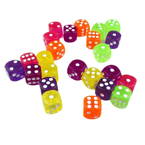 Dés Cubiques En Acrylique Transparent Coloré Coins Arrondis Pour Jeux De Société Jouets Éducatifs