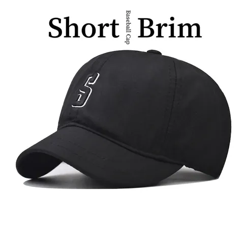 Gorra De Béisbol Visera Corta Transpirable Secado Rápido Sombrero Sol Con Bordado S Ajustable Malla Deporte Aire Libre