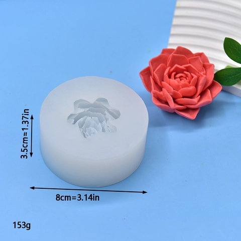 Molde De Silicona De Flor De Rosa 3D Para Jabón Artesanal Velas Fondant Decoración De Pasteles Bricolaje