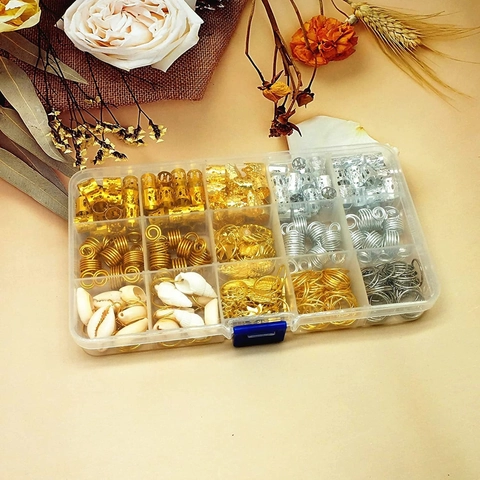 Dreadlock Jewelry Hair Braid Rings Cuffs Alloy Metal Natural Shell Pendants Boho Ethnic Style For Women Girls