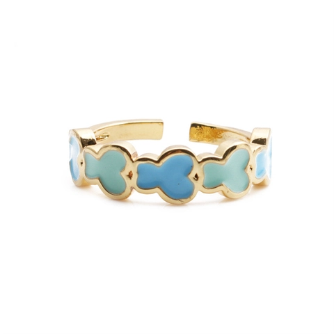 Anello Aperto Regolabile A Forma Di Cuore Colorato Rame Smalto Gioielli Per Donne Moda