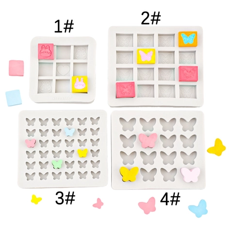 Silicone Mold Butterfly Rabbit Heart DIY Crafting Fondant Chocolate Resin Wax Sealing Decoration