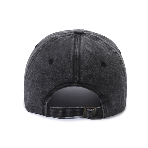 Casquette De Baseball Vintage En Coton Lavé Lettres De Broderie Distressed Chapeau De Soleil Ajustable Homme Femme
