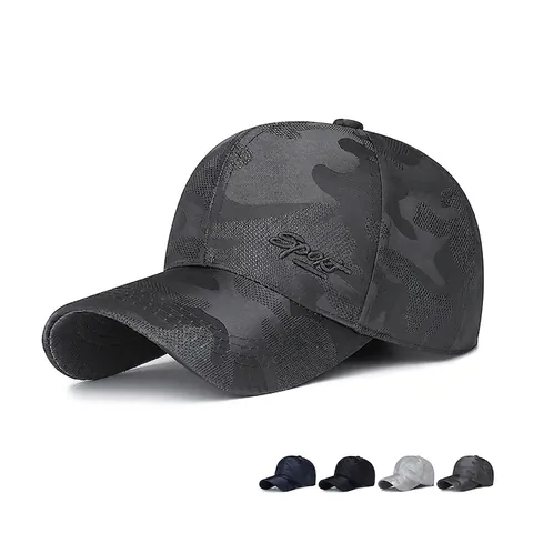Camouflage Baseball Cap Sport Polyester Mesh Atmungsaktiv Sonnenschutz Outdoor Laufen Angeln Hut Für Herren Damen Verstellbar