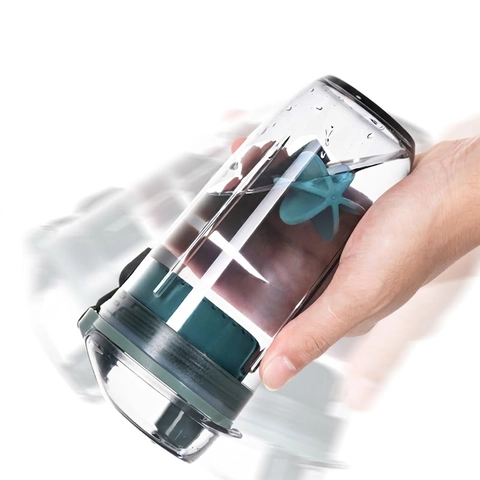 Bottiglia Shaker Sportiva Portatile Fitness Miscelatore Proteine In Polvere Plastica Anti-perdita Con Sfera Di Miscelazione