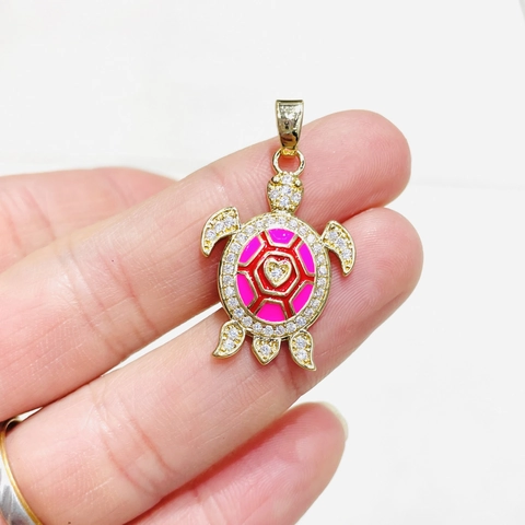 Collier Pendentif Tortue De Mer Mignon Avec Zircon Et Émail Bijoux Animaux En Cuivre Pour Femmes Style Délicat