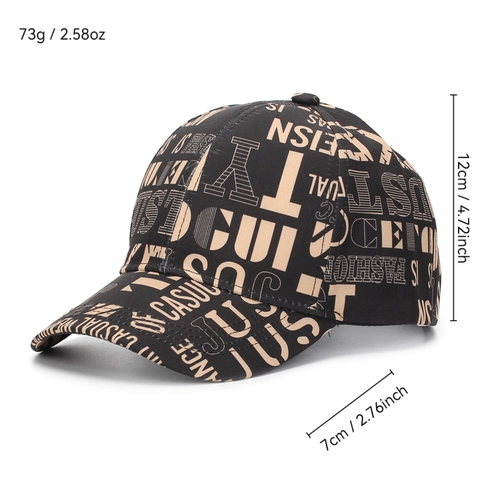 Casquette De Baseball Polyester Imprimé Lettres Streetwear Chapeau Soleil Ajustable Casual Graffiti