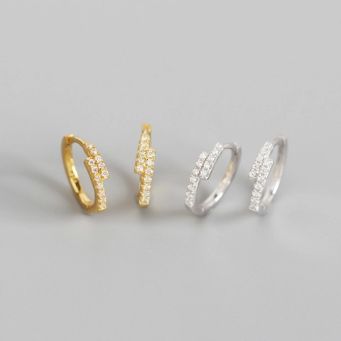 925 Sterling Silber Hoop Ohrringe Für Damen Mikro Eingelegtes Zirkonia Huggie Minimalistischer Luxusstil Schmuck