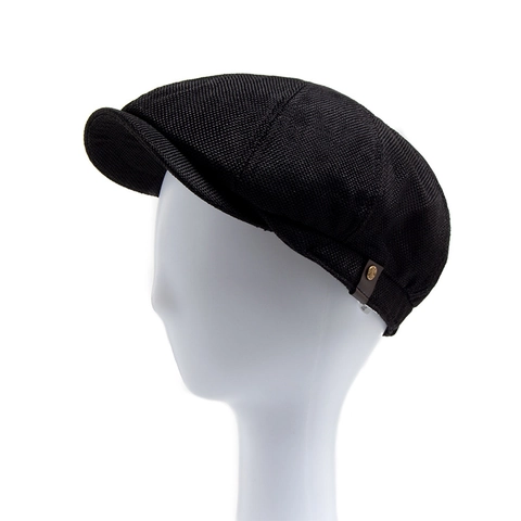Vintage Newsboy Cap Breathable Polyester Linen Look Flat Cap For Men Women Adjustable Sun Protection Gatsby Style Hat
