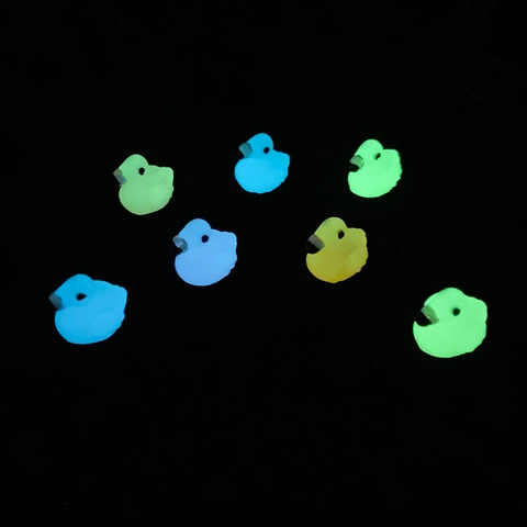 Luminous Miniature Flamingo Duck Resin Figurine Colorful Night Glow Micro Landscape Fairy Garden Ornament DIY Decor