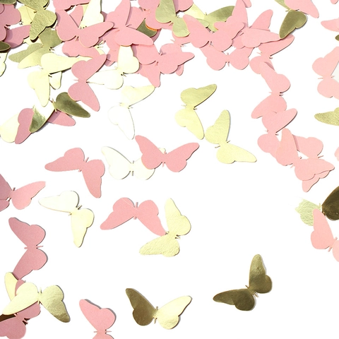 Butterfly Confetti Paper Foil Table Scatter Party Decorations Wedding Birthday Event Multi Color Mixed Shapes Elegant