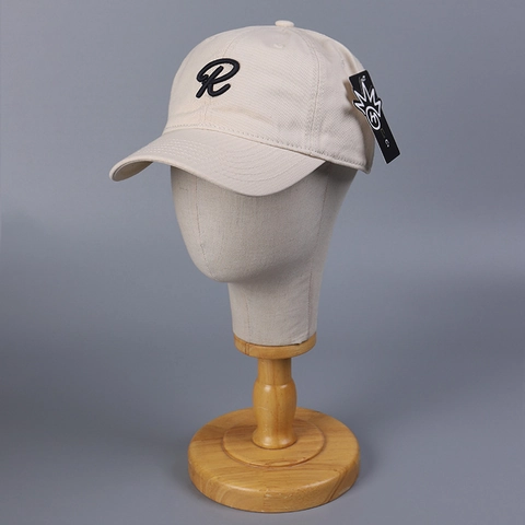 Letter R Embroidery Cotton Baseball Cap For Women Men Minimalist Solid Color Adjustable Soft Top Curved Brim Sunshade Hat