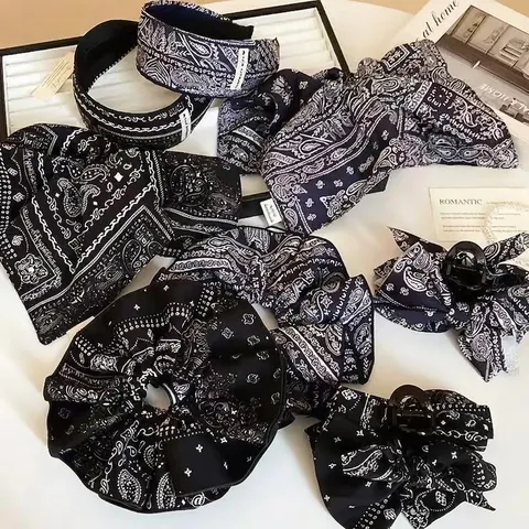 Paisley Print Haarschmuck Stoff Stirnband Haargummi Haarklammer Vintage Ethnischen Stil Für Frauen Mädchen Handgefertigt