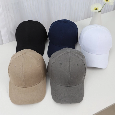 Adjustable Solid Color Baseball Cap For Men Women Casual Sun Protection Polyester Washed Sun Hat Summer Outdoor