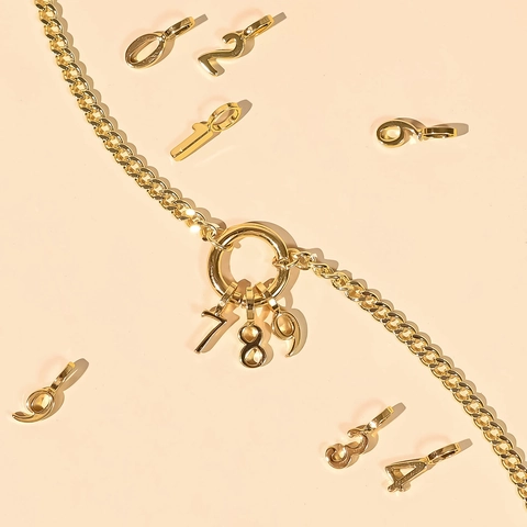 Collier Pendentif Numéro Minimaliste Cuivre Plaqué Or 18K Strass Bijoux DIY Chic Accessoires Unisexe