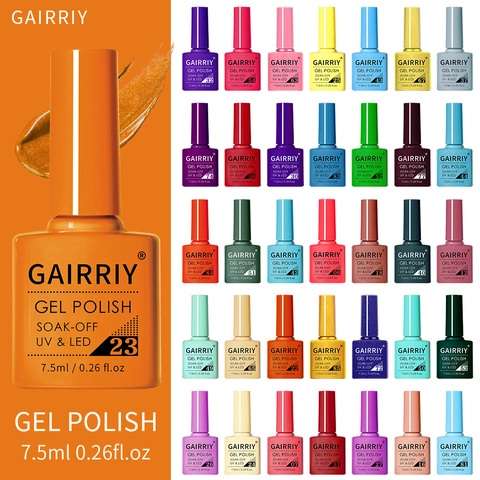 GAIRRIY Nagelgel-polijstmiddel Professioneel Soak Off UV LED Gel Vernis Effen Kleur Macaron Nail Art Gel Voor Vrouwen Salon Professioneel DIY