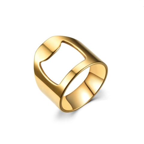 Bottle Opener Ring Stainless Steel Creative Finger Jewelry Multipurpose Beer Opener Punk Style Fashion For Men Women