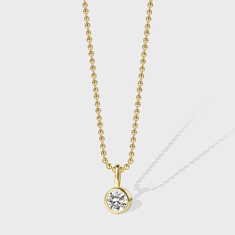 Minimalistische Geometrische Einzelne Zirkonia Anhänger Halskette Für Damen 18K Vergoldete Kupfer Schlüsselbein Kette Schmuck